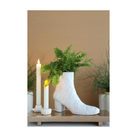 Idéer 4 sæsoner vase bootie creme ø7x22x19cm