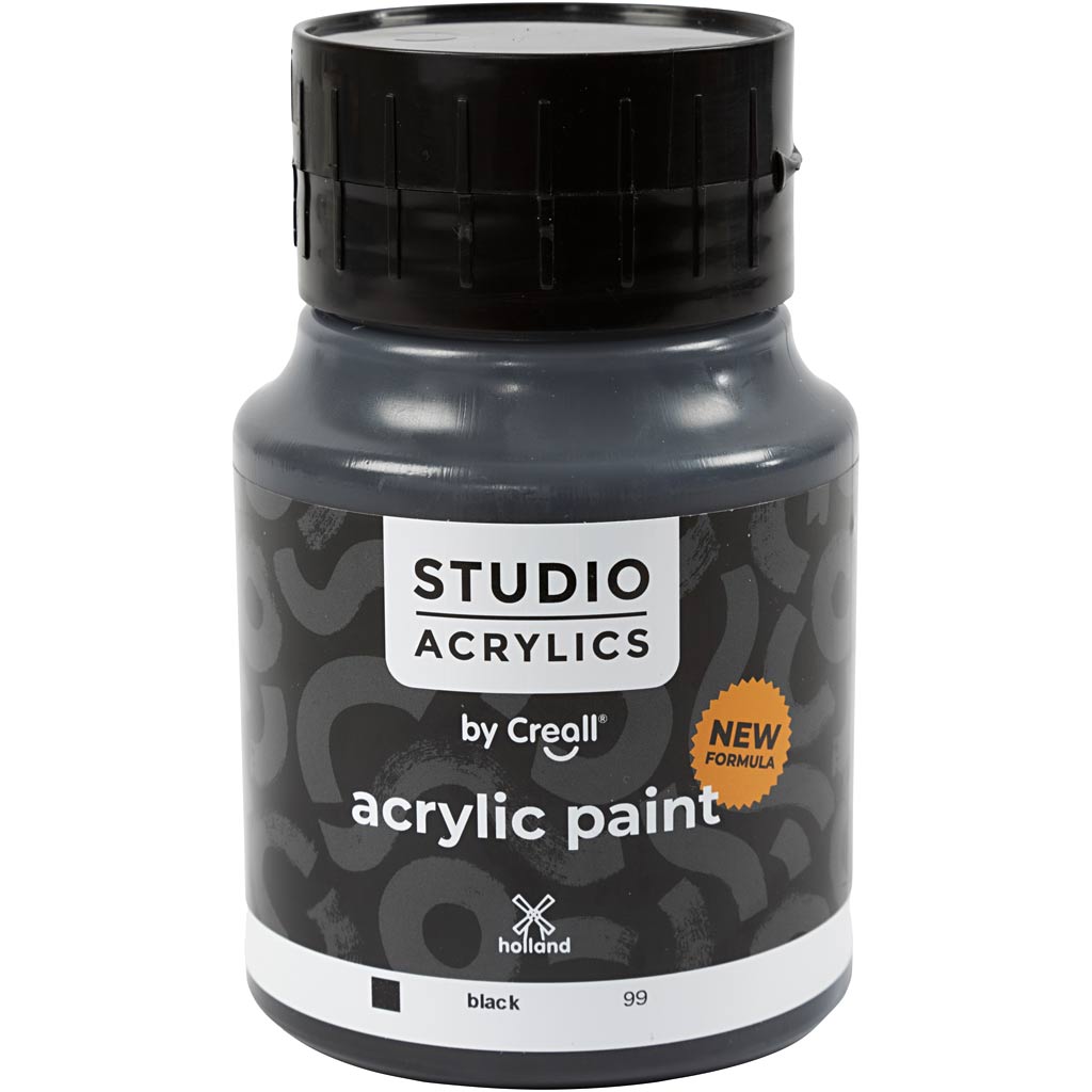 Https: www.cchobby.nl creall-studio-acrylic-paint-opaque-black-99-500-ml-1-bottle