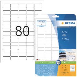 Umærkede sans marque herma labels hvid 35,6x16,9 premium a4 2000 stk.