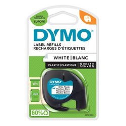 Plasttape, l: 4 m, b: 12 mm, hvid, 4 m 1 rulle