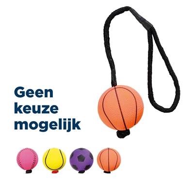Trixie sportsbold på reb skumgummi flydende assorteret