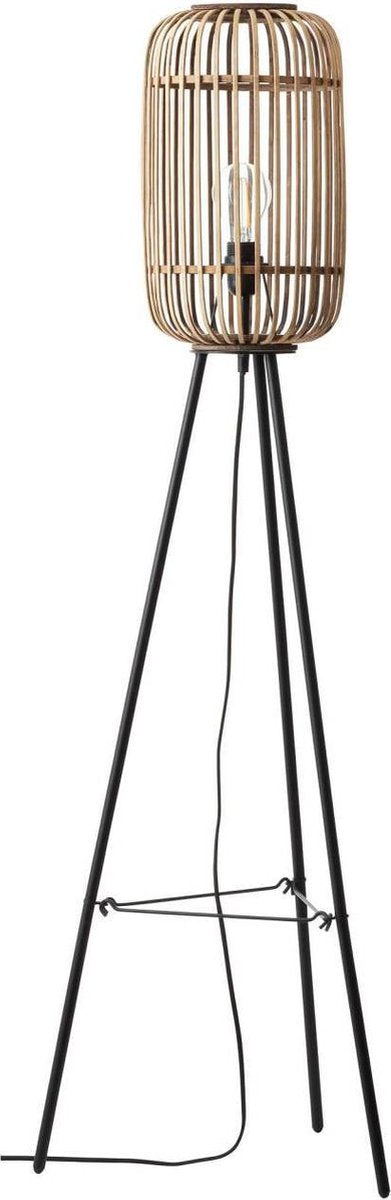 Brilliant woodrow - gulvlampe - e27 max 1x40w - lysebrun