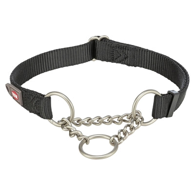 Trixie hundehalsbånd premium halv-slip halsbånd sort