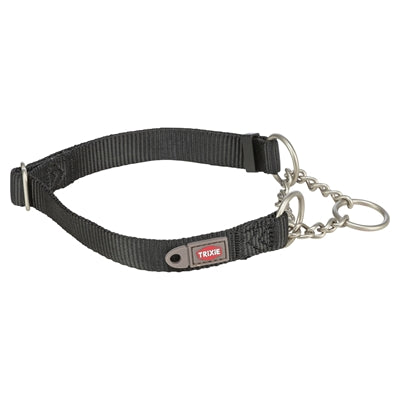 Trixie hundehalsbånd premium halv-slip halsbånd sort