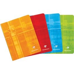Hæftede notesbøger 392 16,5x21cm assorteret ternet 5x5