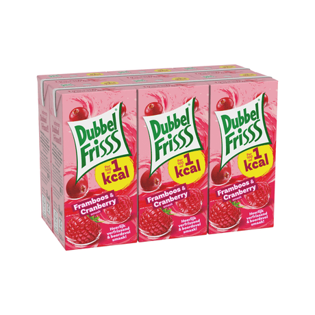 Dubbelfrisss hindbær tranebær pakke 5x 6-pak (200 ml)