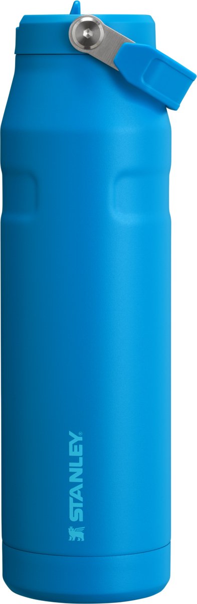 Stanley flip sugerør 2.0 vandflaske med sugerør 1,06l - 15 timer kold - 3 dage kold med is - drikkedunk i rustfrit stål - BPA fri - lækagesikker - Tåler opvaskemaskine - azurblå