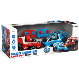 Gear2play RC Neon Bumper Cars Pro Duo Sæt - RC Formel 1 Battle Cars - Tag på en Crash Duel!