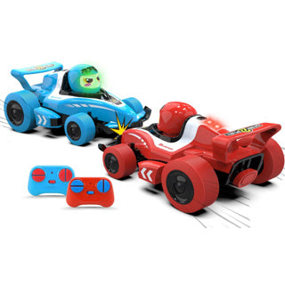 Gear2play RC Neon Bumper Cars Pro Duo Sæt - RC Formel 1 Battle Cars - Tag på en Crash Duel!