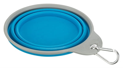 Trixie madskål drikkeskål rejse solid kant silikone assorteret