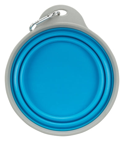 Trixie madskål drikkeskål rejse solid kant silikone assorteret