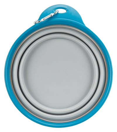 Trixie madskål drikkeskål rejse solid kant silikone assorteret