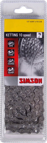 Simson Ketting Derailleur 10-cykelkæde 10-trins, anti-rustbelægning, 116 links, 1 2 x5 64