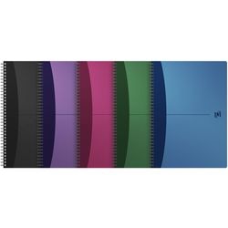 Oxford 100101421 collegeblok blauw, grijs, groen, lila, rood din a4 geruit aantal pagina's: 90
