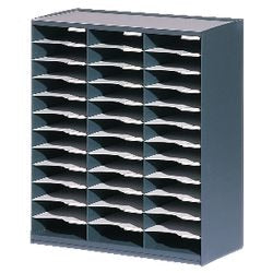 Sorting station paperflow a4 36 compartments gray polystyrene 67.4 x 54.8 x 79.1 cm