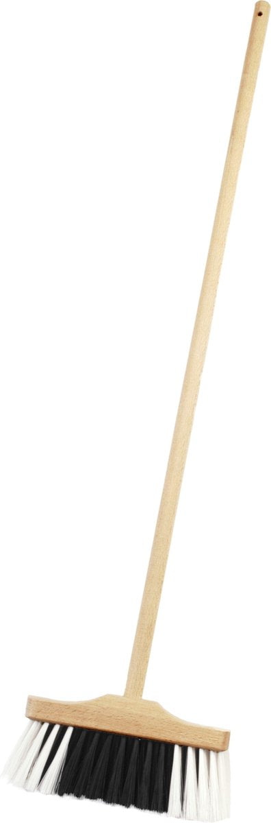 Klein legetøj ren frisk børnekost - inkl. træhåndtag - 18x5x60 cm - sort og hvid