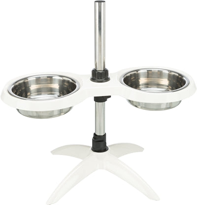 Trixie fodring standard hundebar melamin rustfrit stål hvid