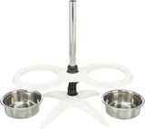 Trixie fodring standard hundebar melamin rustfrit stål hvid