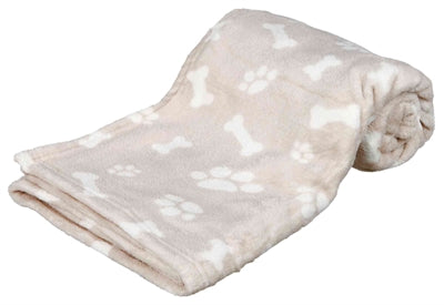 Trixie hundetæppe kenny fleece benpoter beige