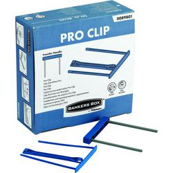 Bankers box archiefbinder pro clip - blauw - doos van 50 stuks - 100mm - 100% gerecycled materiaal