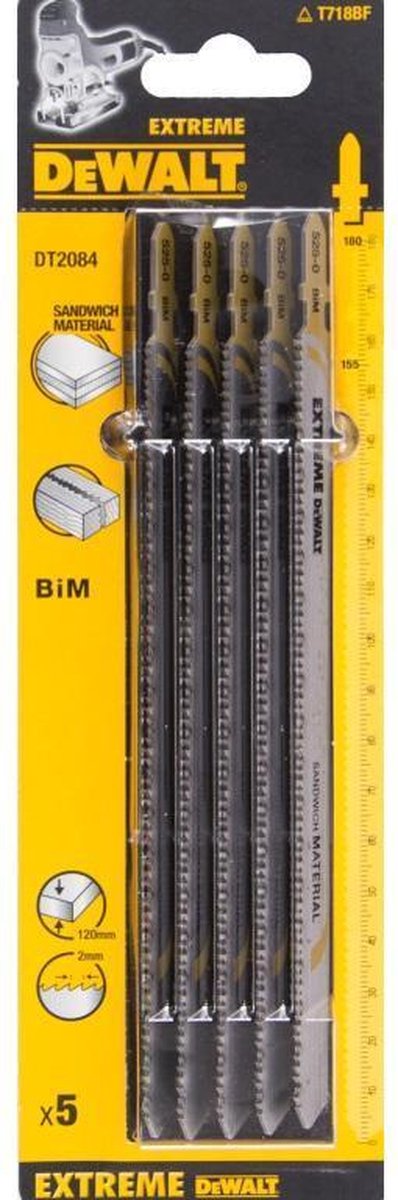 Dewalt tilbehør stiksavsblad bim extreme til sandwichpaneler (t718bf) - dt2084-qz