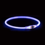 Ubranded sans marque trixie lysende krave usb flash lys genopladelig tpu blå