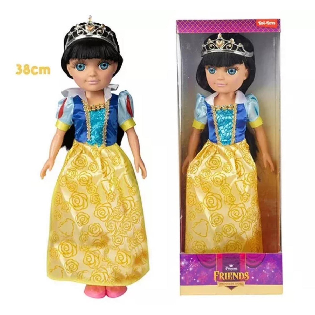 Toi-legetøj toi-legetøj prinsessevenner dukke eventyrprinsesse 38cm