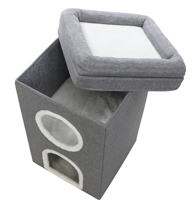 Trixie kradsestolpe cat tower saul grey