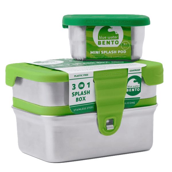 Blå vand Bento Lunchbox Splash Box - 3 i 1