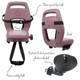 Qibbel bagsæde junior 6+ bagagebærer pink