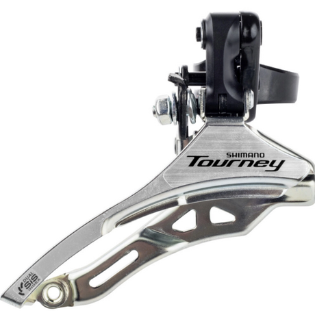 Shimano forskifter tourney fd-ty300 3x6 7 speed - nedsving - toptræk - høj klemme 28,6 mm - 42t - (66-69°)