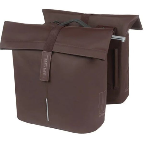 Basil dobbelt cykeltaske city mik 28-32 liter - brændt brun