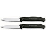 Victorinox skærekniv takket 2 stk sort
