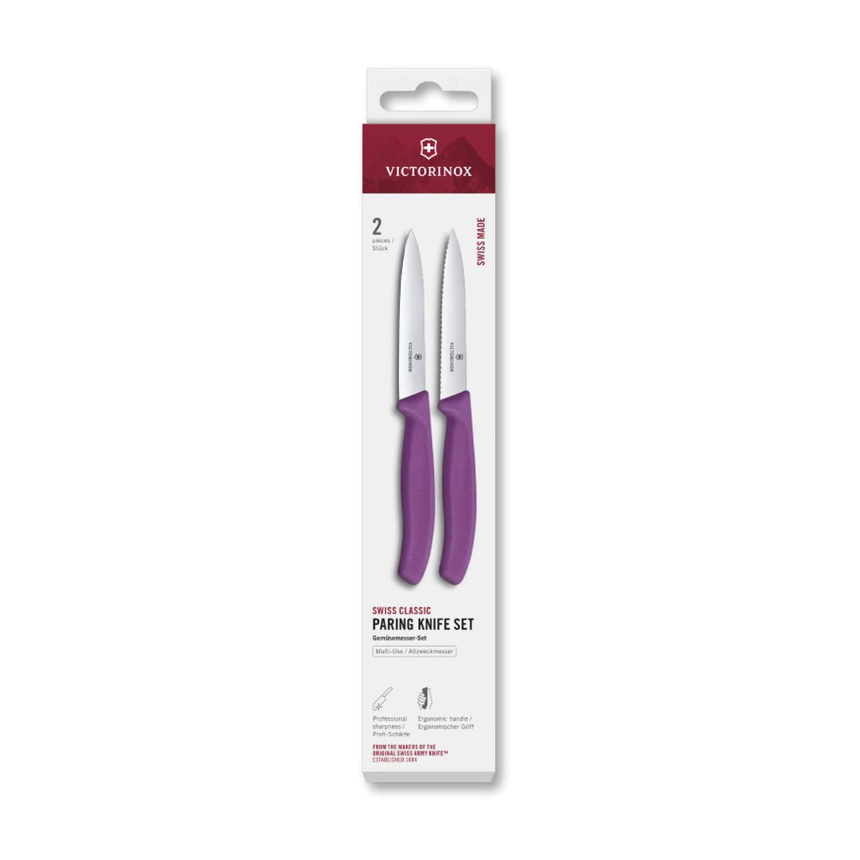 Victorinox skrællekniv 2 stk lilla 10cm