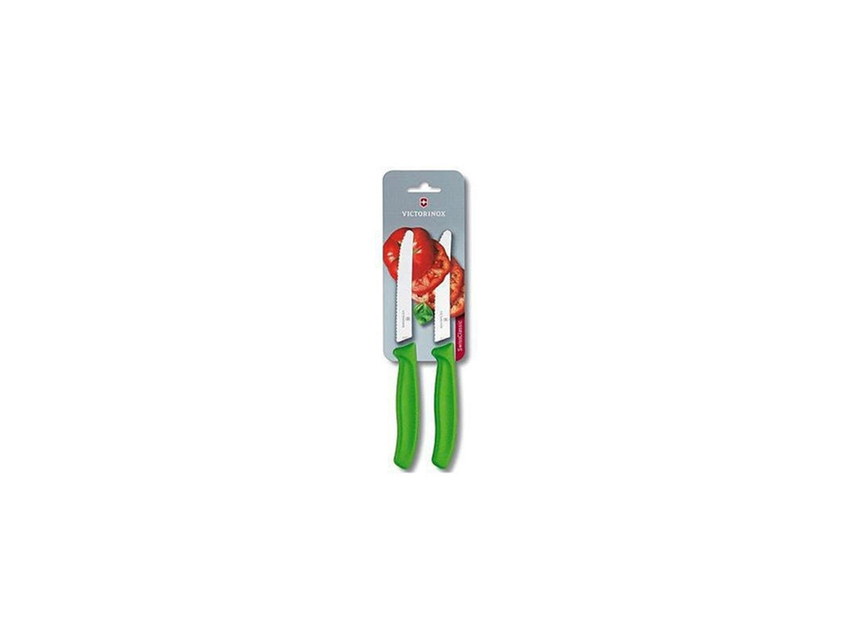 Victorinox tomatkniv takket 2 stk grøn