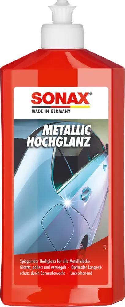 Sonax autopolitur metallichigh gloss metallic højglans 500 m pet flaske