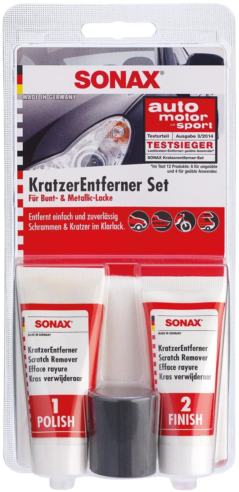 Sonax polish pasta kratzerentferner sæt ridsefjerner sæt