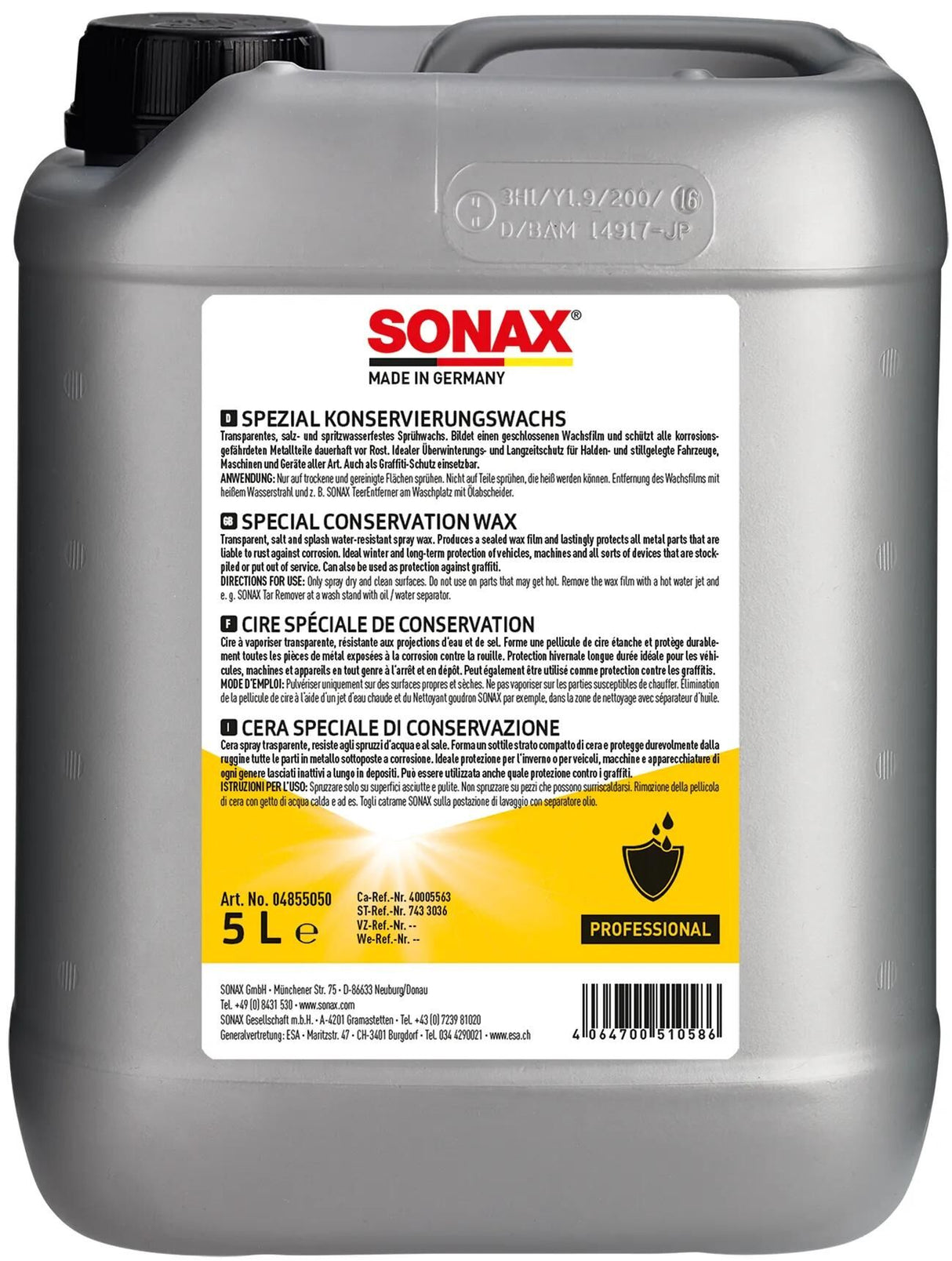 Sonax korrosionsbeskyttelse speciel beskyttende voksdåse