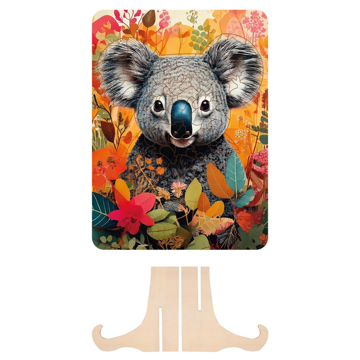Moxy træpuslespil koala unikke former, 130 stk