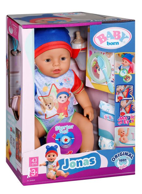 Baby født Jonas - babydukke 43 cm