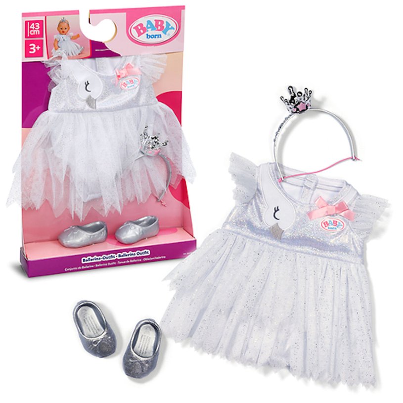 Baby født ballerina outfit - 43cm