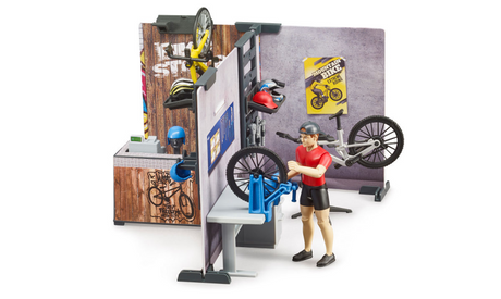 Bruder bworld cykelbutik legefigur (63120)