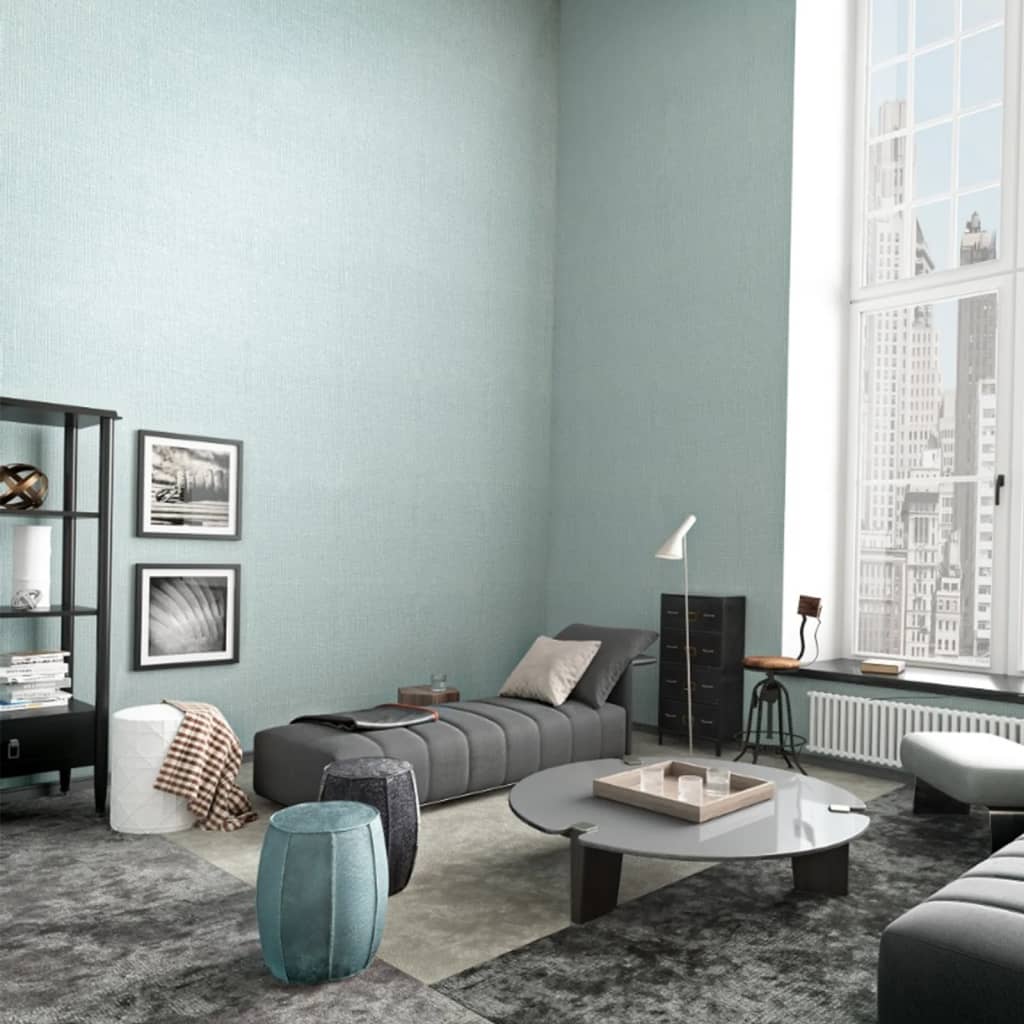 North Wall Wallpaper Vintage Deluxe Course Stof look blå