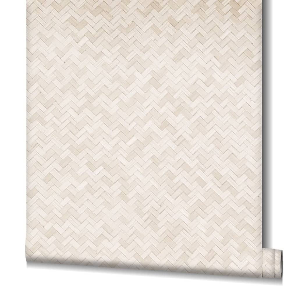 North Wall Wallpaper Botanica Rattan Wickerwork Beige