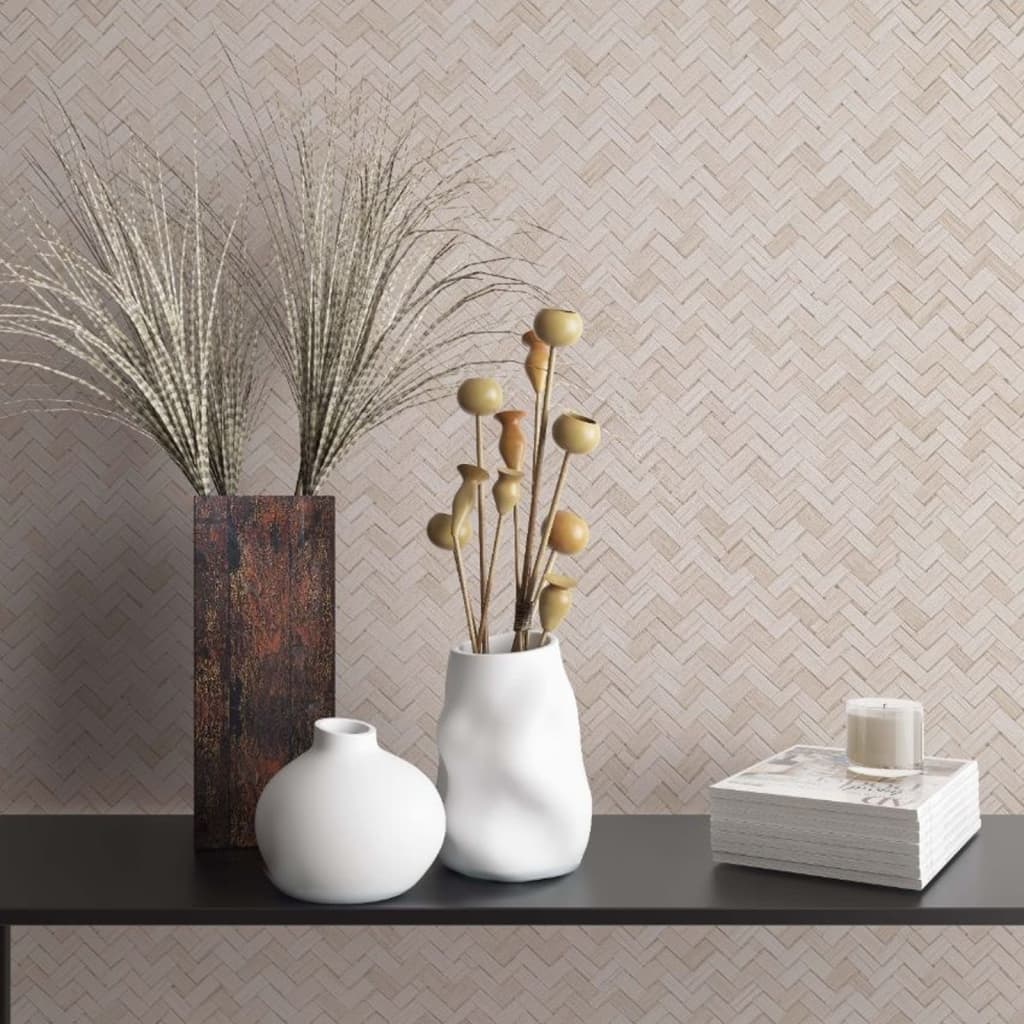 North Wall Wallpaper Botanica Rattan Wickerwork Beige