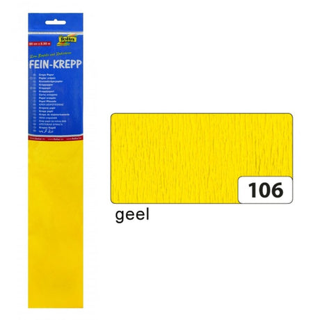 Folia fo-822106 crepepapir 50cmx2,5m krympe med 10 gange gul