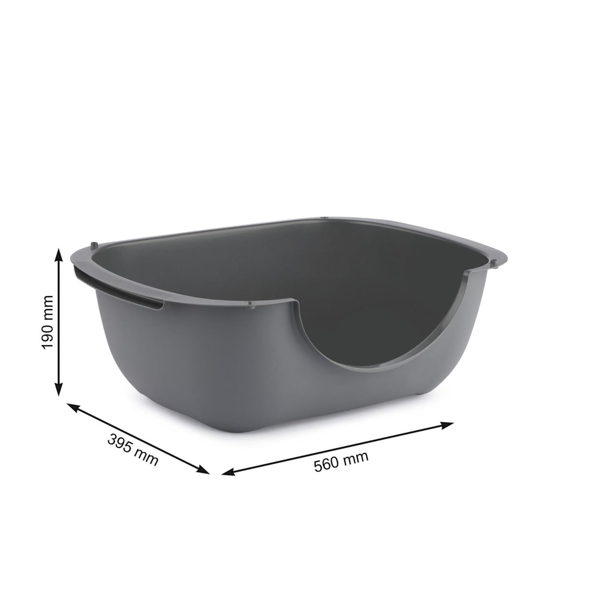Rotho bella kattebakke antracit 190x395x560mm