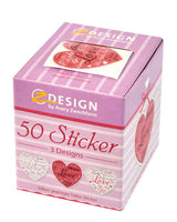 Avery av-56813 deco mærkat æske hjerter 3 designs