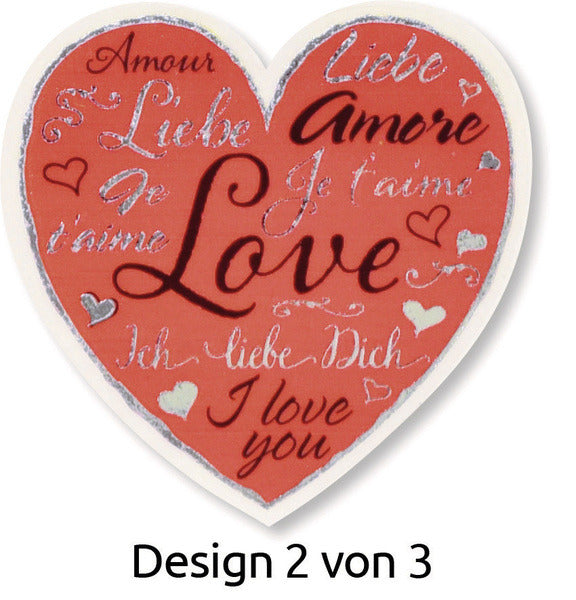 Avery av-56813 deco mærkat æske hjerter 3 designs