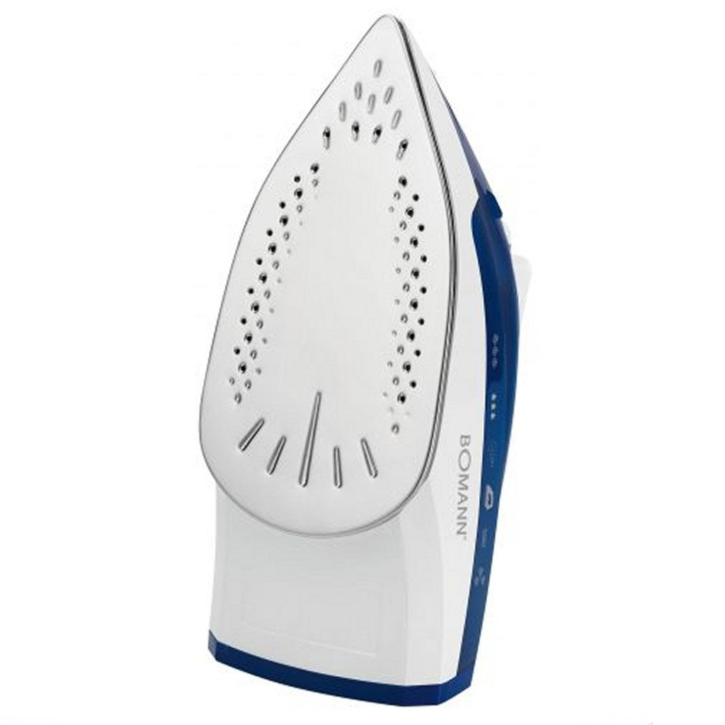 Bomann db 6004 cb dampstrygejern 2200w 250ml blå hvid